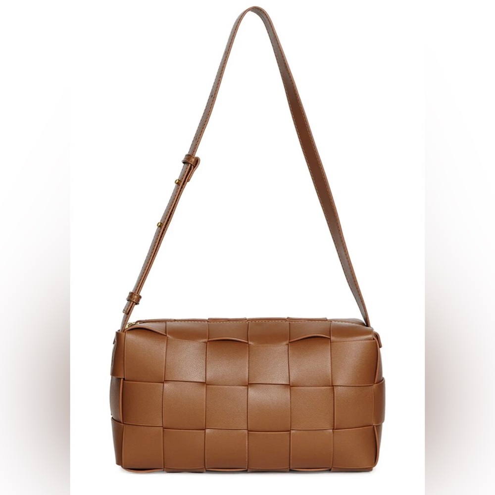 Tiffany & Fred Woven Leather Hobo Brick Cassette Bag
